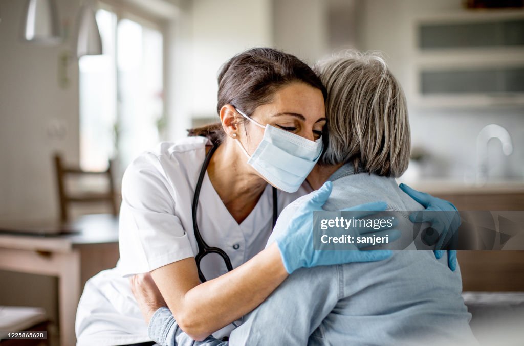 Healthcare worker at home visit