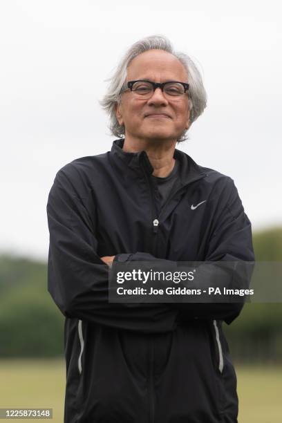 Artist Anish Kapoor at Houghton Hall, King's Lynn, ahead of the opening of his largest UK exhibition of outdoor sculptures.