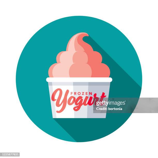 gefrorenes joghurt-symbol - gefrorener joghurt stock-grafiken, -clipart, -cartoons und -symbole