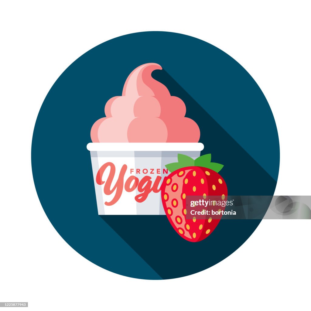 Erdbeere gefroreneN Joghurt Geschmack Icon