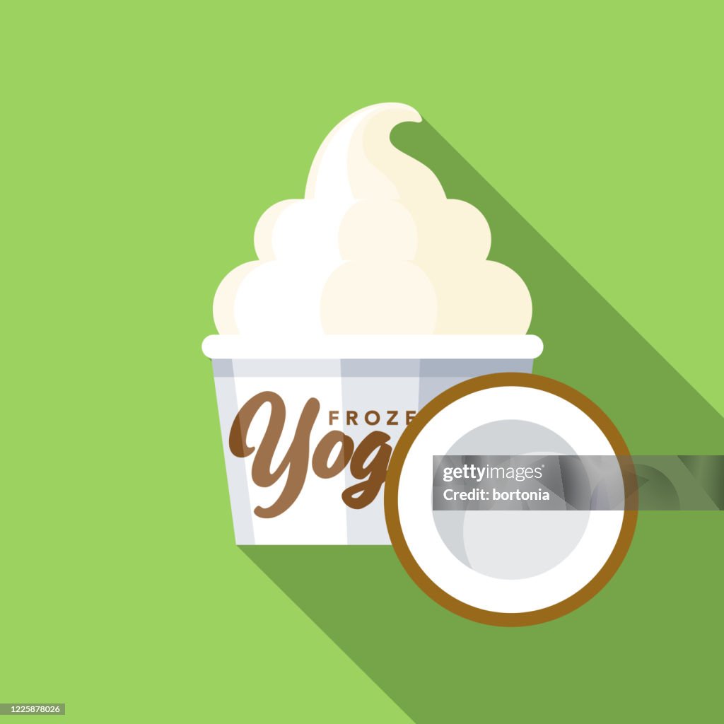 Kokos frozen Joghurt Geschmack Icon