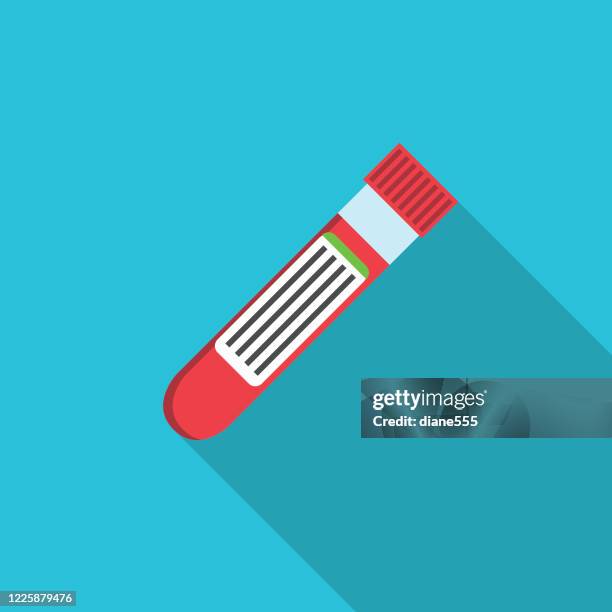 blood test coronavirus icon - blood sample stock illustrations