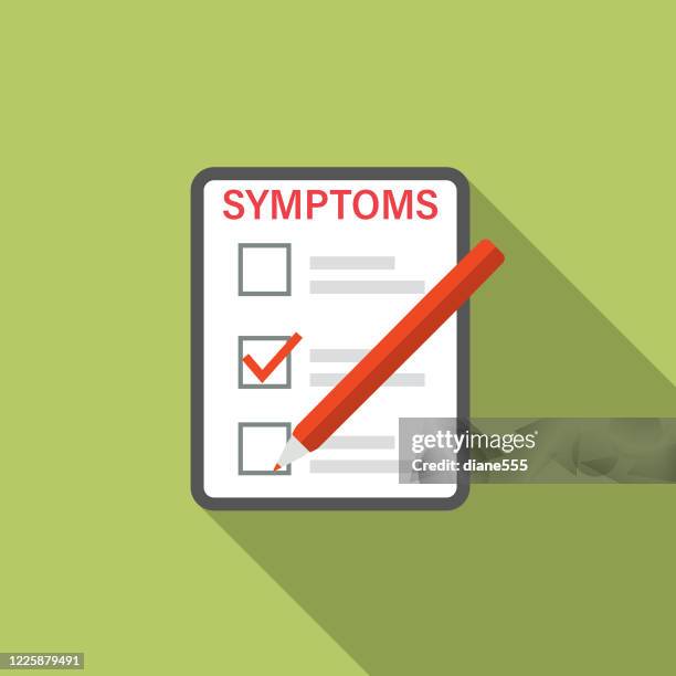 coronavirus icon: symptoms chart - symptom stock illustrations