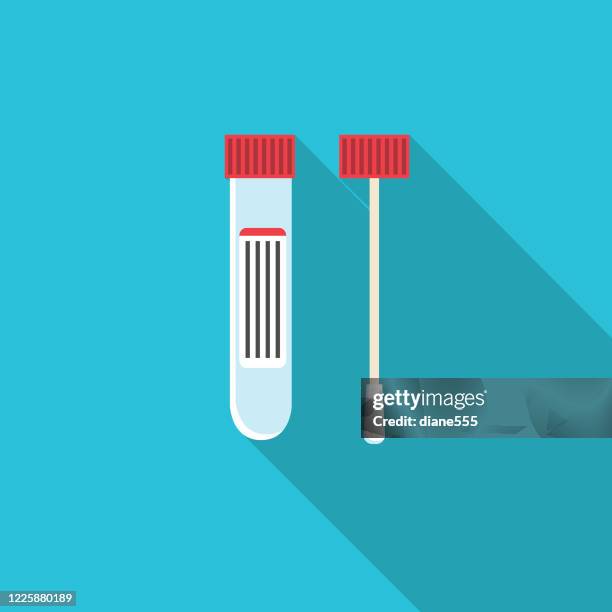 ilustraciones, imágenes clip art, dibujos animados e iconos de stock de icono de prueba de coronavirus - experimento científico