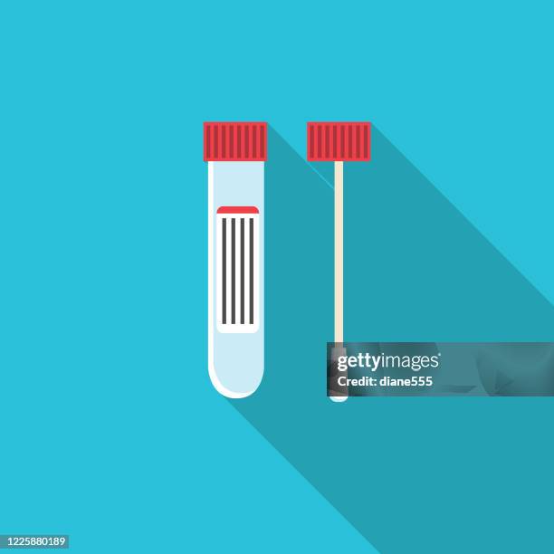 coronavirus test icon - cotton bud stock illustrations