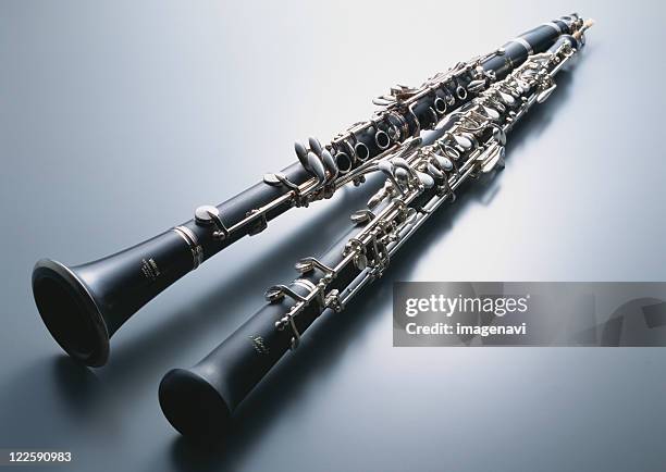 clarinet and oboe - oboe stockfoto's en -beelden