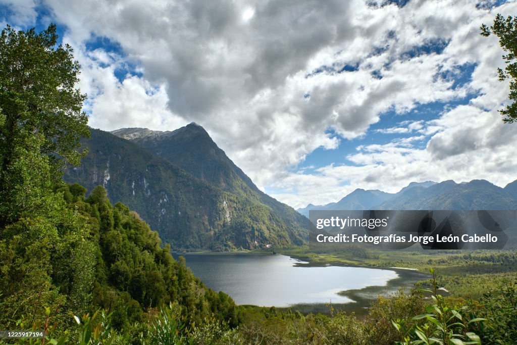 Vista del lago Blanco - Parque Nacional Pumalín