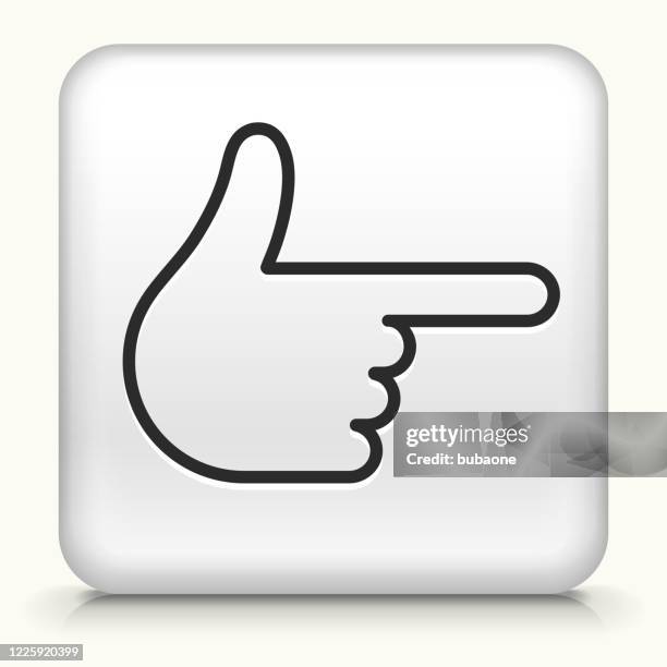 finger pistol hand sign pointing icon - multiple hands pointing stock illustrations