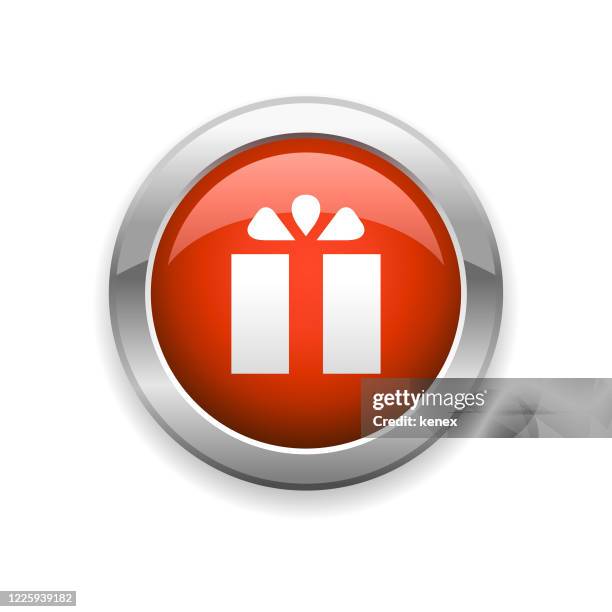 shopping mall and gift glossy icon - department store christmas stock illustrations