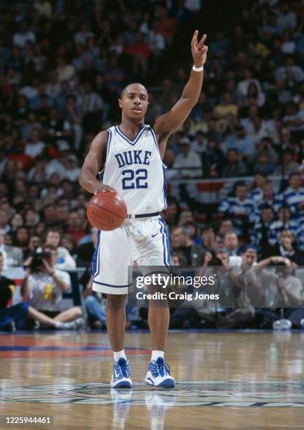Jay Williams, Guard for the Duke University Blue Devils during the NCAA Atlantic Coast Conference Men's Basketball Tournament semi - final basketball...