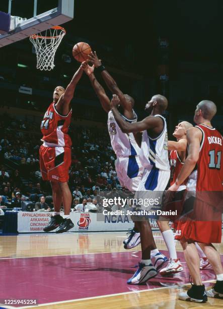 Donovan Stewart, Forward for the University of Las Vegas Nevada Rebels jumps to the hoop during the NCAA Division I Men's Southeast Regional...