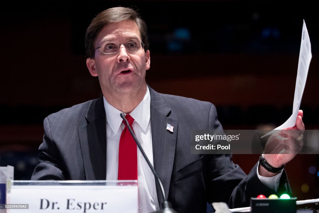 U.S. Defense Secretary Esper And Joint Chiefs Chairman Gen. Milley Testify Before House Armed Services Committee