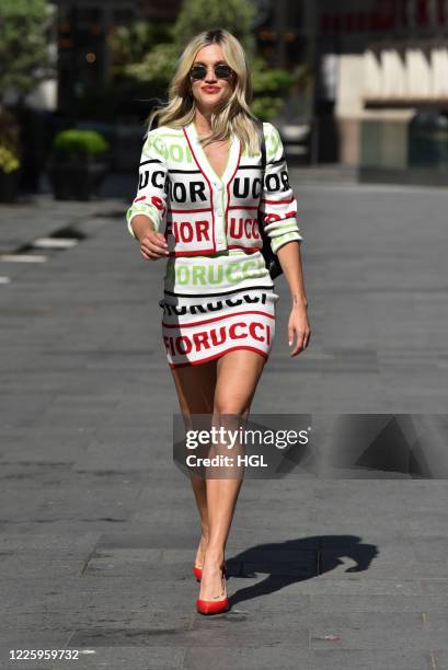 Ashley Roberts seen outside the Global Studios on May 20, 2020 in London, England.