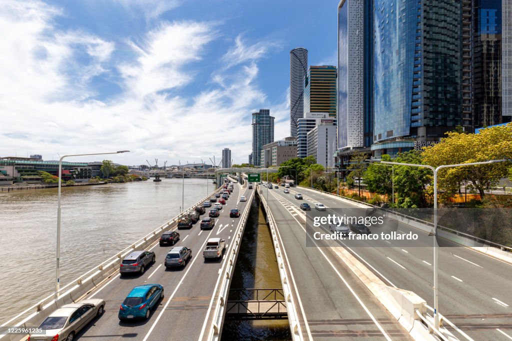 Traffic jam in brisbane