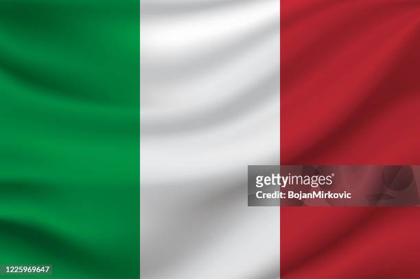 ilustraciones, imágenes clip art, dibujos animados e iconos de stock de bandera de italia. vector - bandera italiana