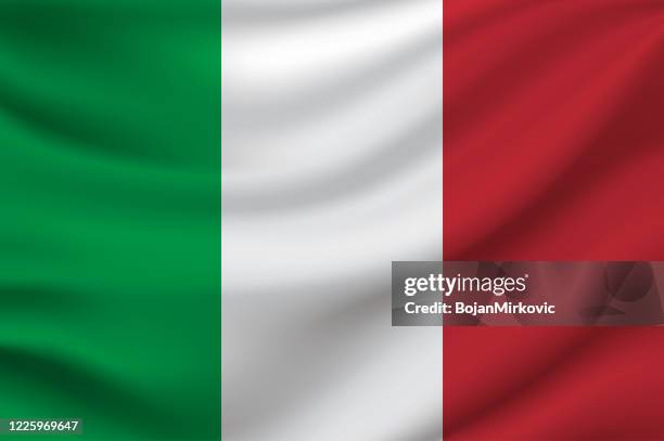 ilustrações de stock, clip art, desenhos animados e ícones de italy flag. vector - seda