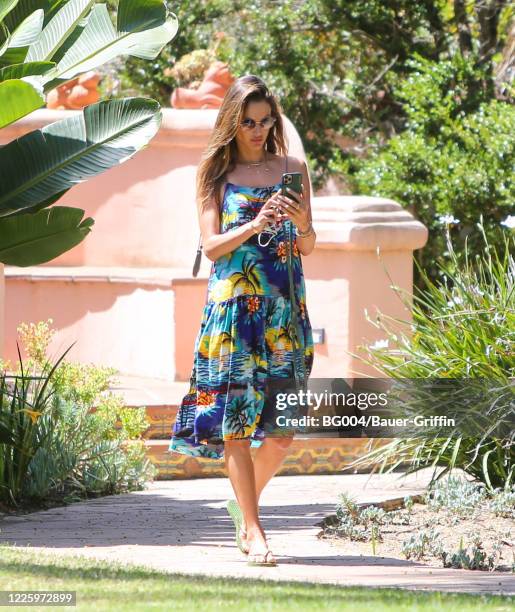 Alessandra Ambrosio is seen on July 09, 2020 in Los Angeles, California.