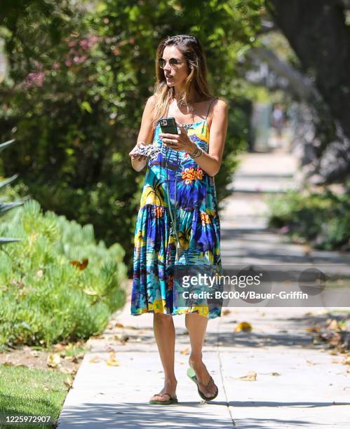 Alessandra Ambrosio is seen on July 09, 2020 in Los Angeles, California.