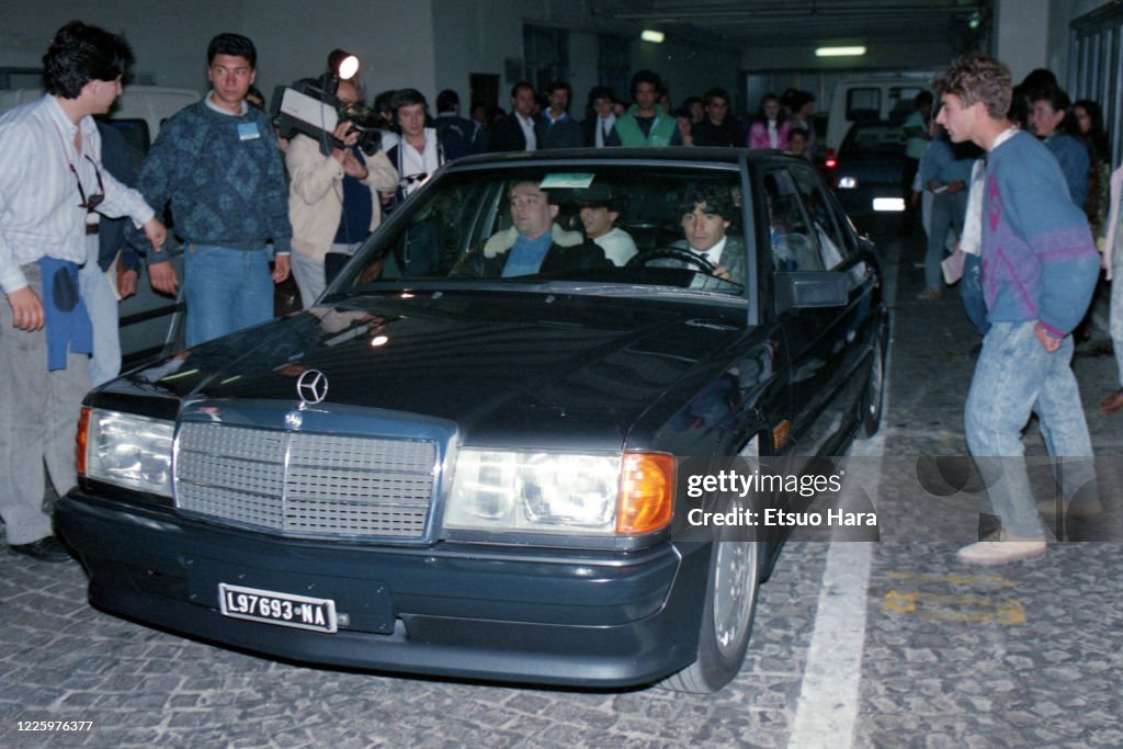 Diego Maradona Of Napoli