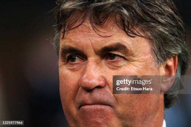 Eindhoven head coach Guus Hiddink is seen prior to the UEFA Champions League semi final 1st leg match between AC Milan and PSV Eindhoven at the...