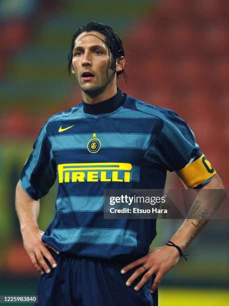 Marco Materazzi of Inter Milan is seen during the UEFA Champions League Group H match between Inter Milan and Porto at the Stadio Giuseppe Meazza on...