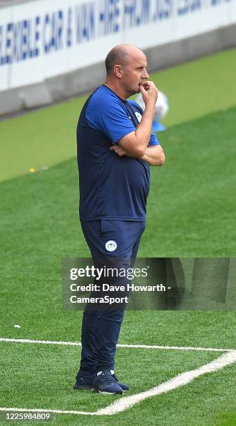 Wigan Athletic's Manager Paul Cook during the Sky Bet Championship match between Wigan Athletic and Queens Park Rangers at DW Stadium on July 8, 2020...