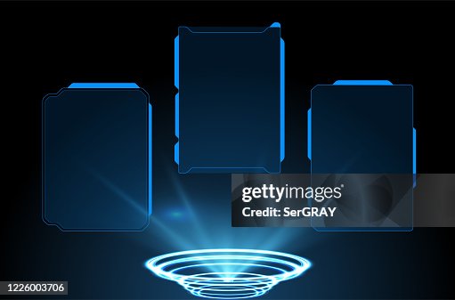 Abstract Tech Frame Warning Frame Abstract Tech Design Set Of Frame In Modern Hud Style ...