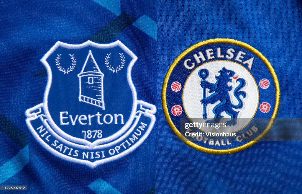 The Everton and Chelsea Club Badges
