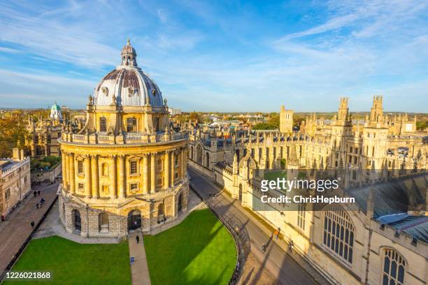 the radcliffe camera and all souls college in oxford, oxfordshire, england uk - oxford england stock pictures, royalty-free photos & images