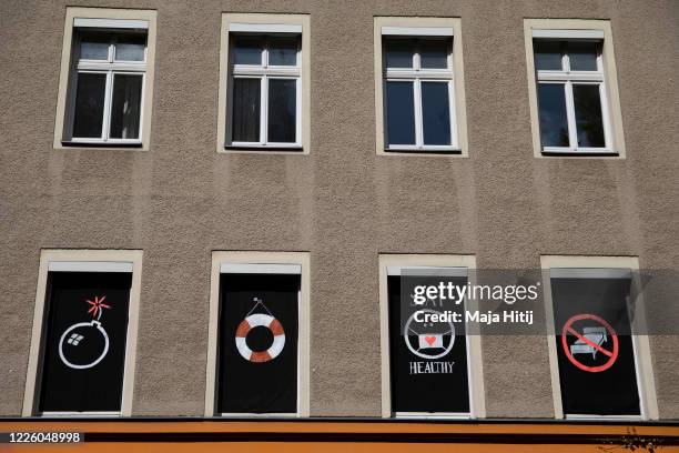 Closed hostel is pictured on May 15, 2020 in Berlin, Germany. As authorities continue to ease lockdown restrictions nationwide businesses are...