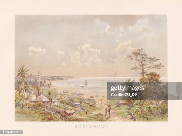 西非喀麥隆灣,色墨石,1891年出版 - 殖民地主義 幅插畫檔、美工圖案、卡通及圖標