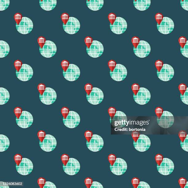 global education e-learning pattern - high school virtual learning stock illustrations