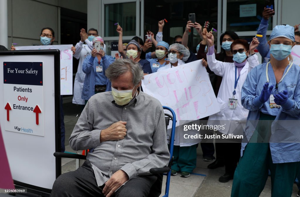 San Francisco Hospital Holds Ceremony For Covid-19 Recovery Patient