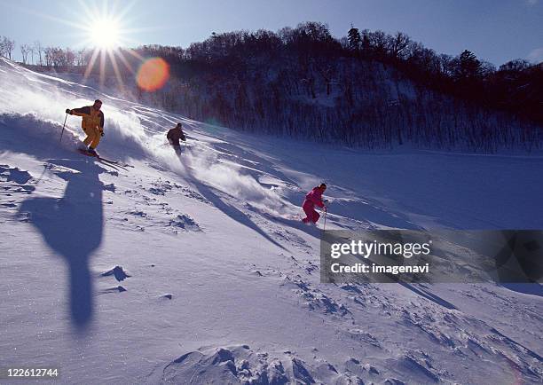 ski - japan skiing stock pictures, royalty-free photos & images