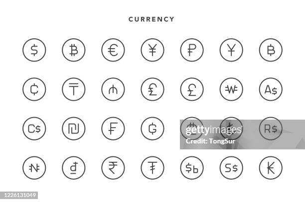 currency icons - australian dollars stock illustrations