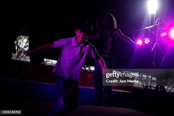 Circus members train amids coronavirus on May 20, 2020 in Queretaro, Mexico. As nonessential activities are not permitted during stage three of the...