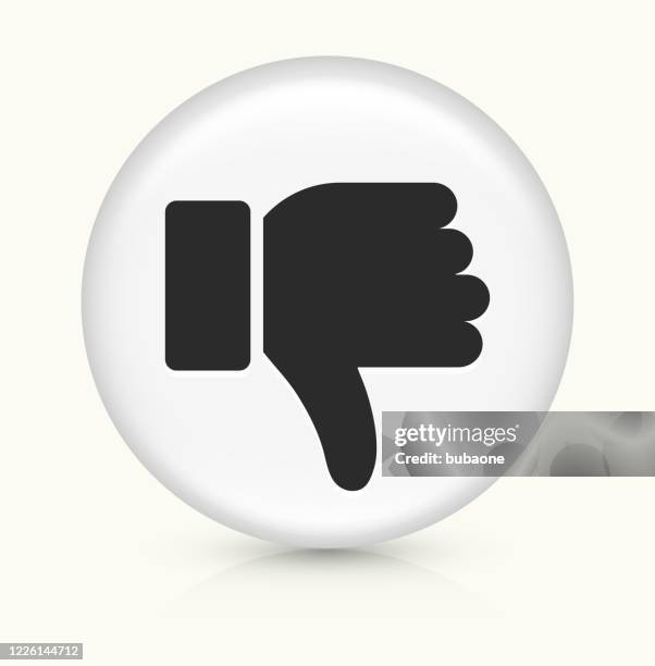 thumbs down icon - thumbs down white background stock illustrations