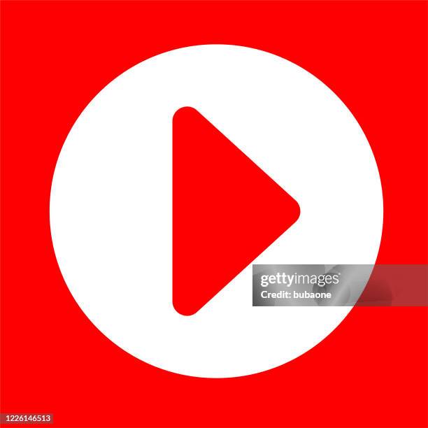 video play button icon - white play button stock illustrations