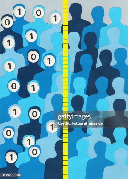 separated binary men - programming team stock illustrations