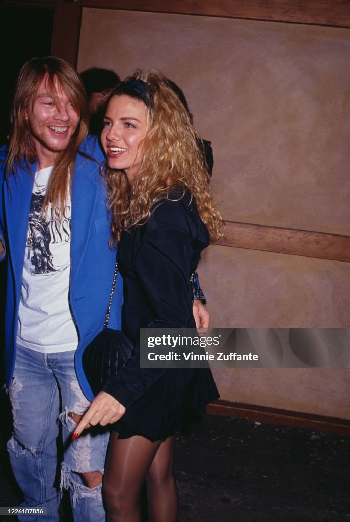 American Singer-songwriter Axl Rose, Wearing A Blue Sports Jacket And... News Photo - Getty Images