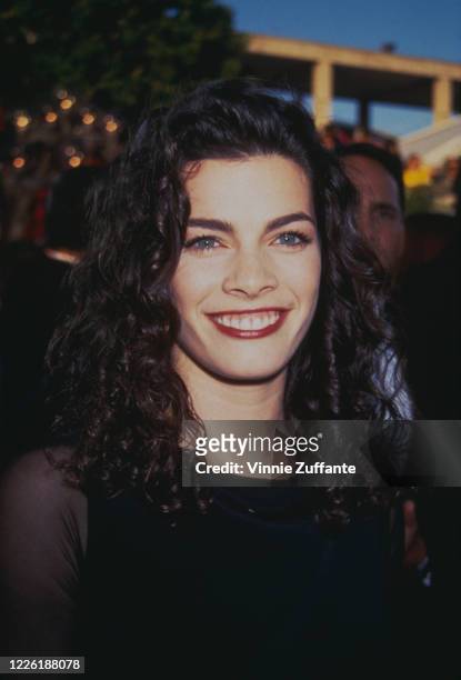 American figure skater Nancy Kerrigan attends 22nd Annual American Music Awards, held at the Shrine Auditorium in Los Angeles, California, 30th...