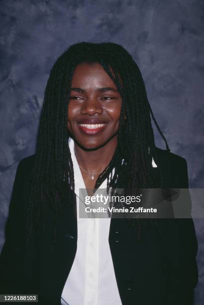 American singer-songwriter Tracy Chapman attends the 28th Annual NAACP Image Awards, held at the Pasadena Civic Auditorium in Pasadena, California,...