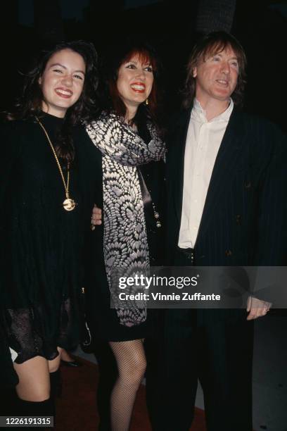 Amy Lyne, her mother Samantha Lyne, and father, film director Adrian Lyne attend the premiere of 'Indecent Proposal' held at the Samuel Goldwyn...