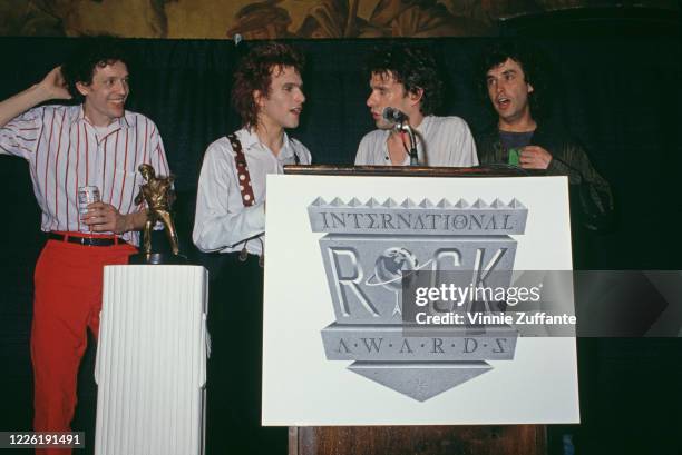 The Replacements attend the 1st Annual International Rock Awards, held at the New York State Armory in New York City, New York, 31 May 1989.