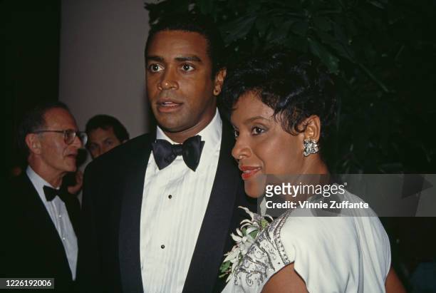 American football player and sportscaster Ahmad Rashad and his wife, American actress Phylicia Rashad and husband Ahmad Rashad attend the 'Carousel...