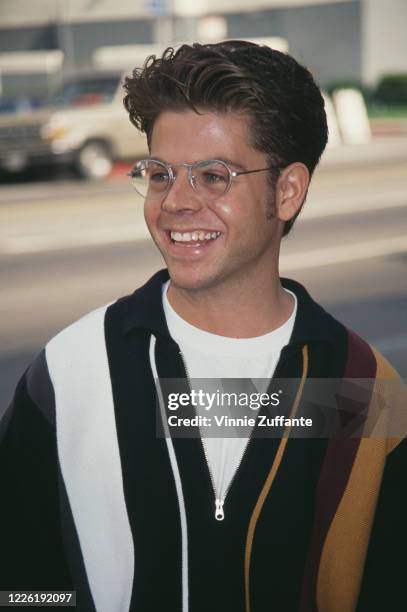 American actor Adam Rich attends the premiere of 'The Three Musketeers', held at the Pacific's Cinerama Dome in Los Angeles, California, 7th November...