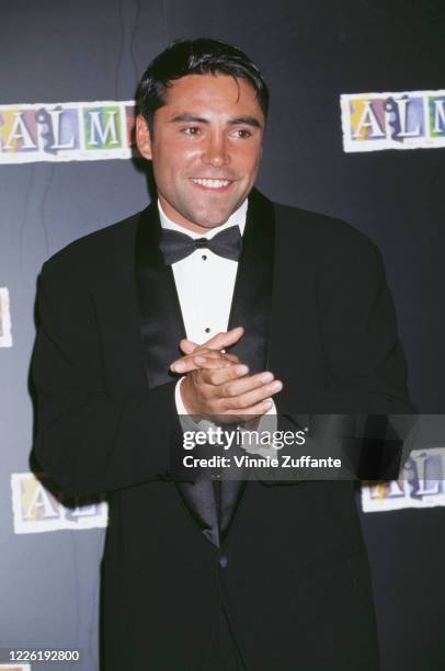 American boxer Oscar De La Hoya attends the 1998 American Latino Media Arts Awards, held at the Pasadena Civic Auditorium in Pasadena, California,...