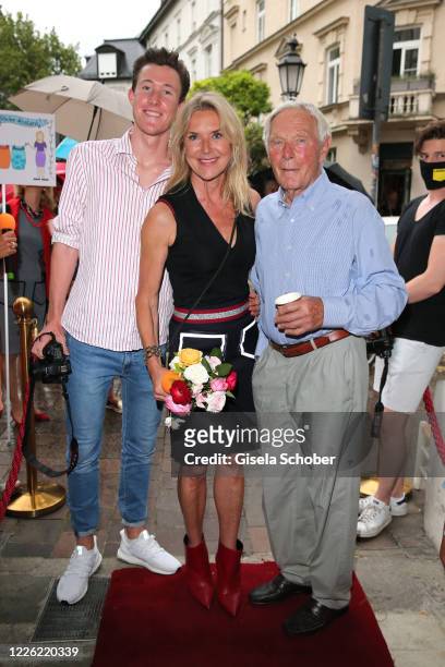 Fashion designer Martina Koula and her father Heinrich "Heiner" Koula and her son Tom Koula during the three years anniversary of fashion label...