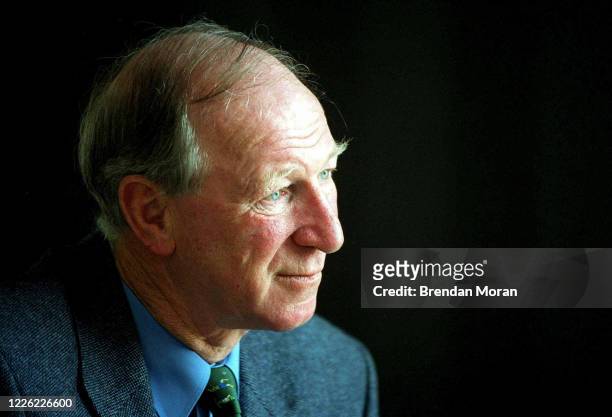 Dublin , Ireland - 9 May 2002; Former Republic of Ireland manager Jack Charlton sits for a portrait in Dublin.