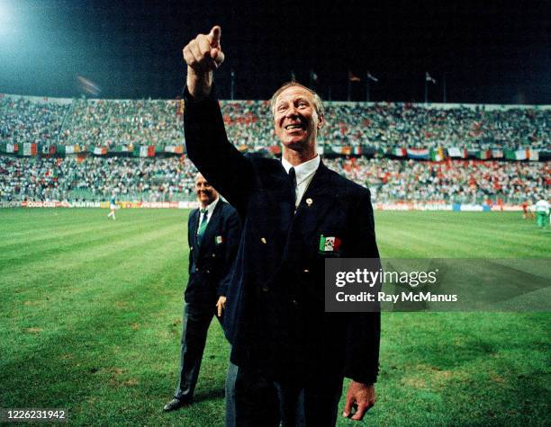 Palermo , Italy - 21 June 1990; Republic of Ireland manager Jack Charlton after the FIFA World Cup 1990 Group F match between Republic of Ireland and...